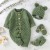 Newborn Baby Knitted Romper Gloves Shoes Set - 4PC Solid Infant Clothing Outfit