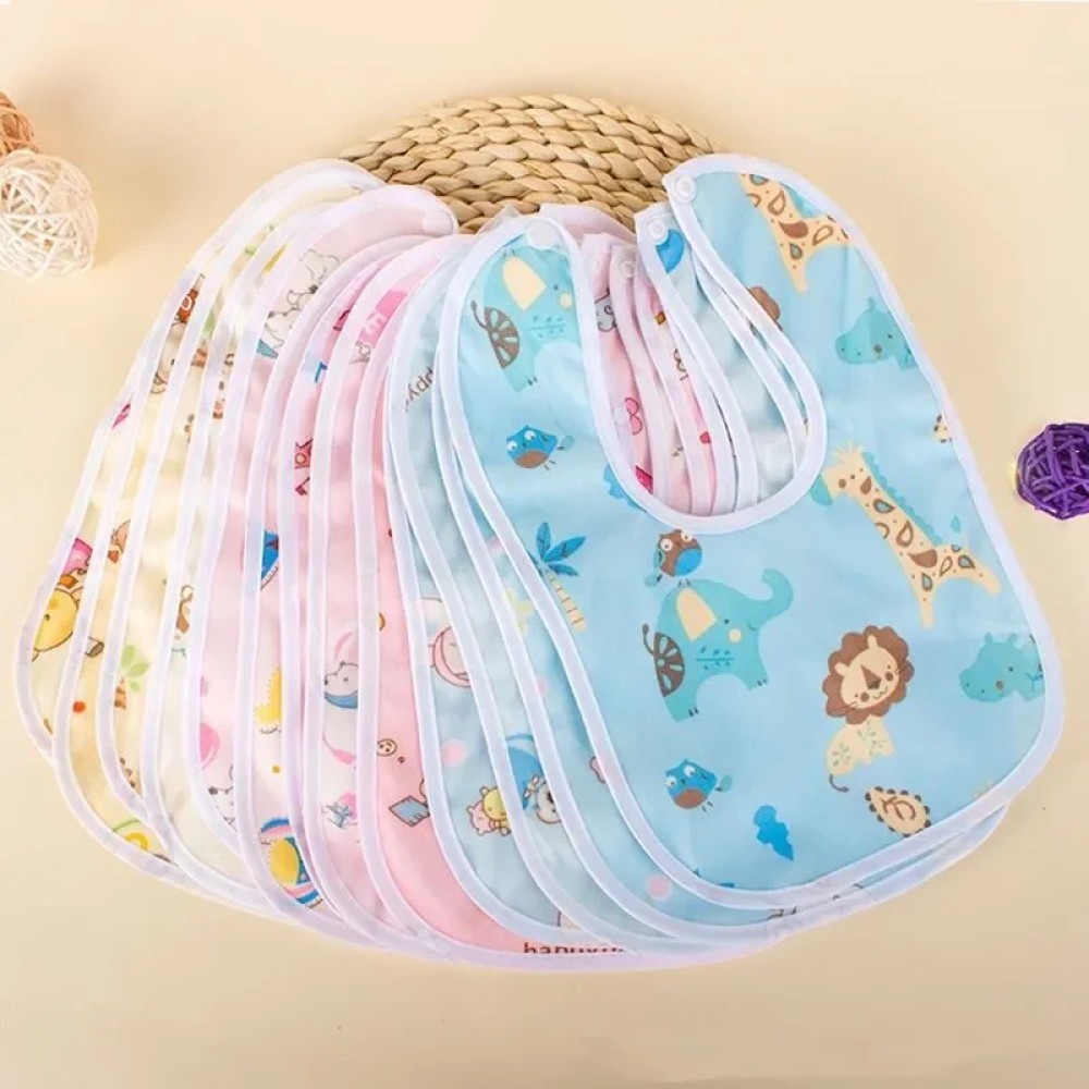 Waterproof Baby Bib 5pcs set – Cartoon Feeding Bib for Newborns, Boys & Girls (0-3Y)