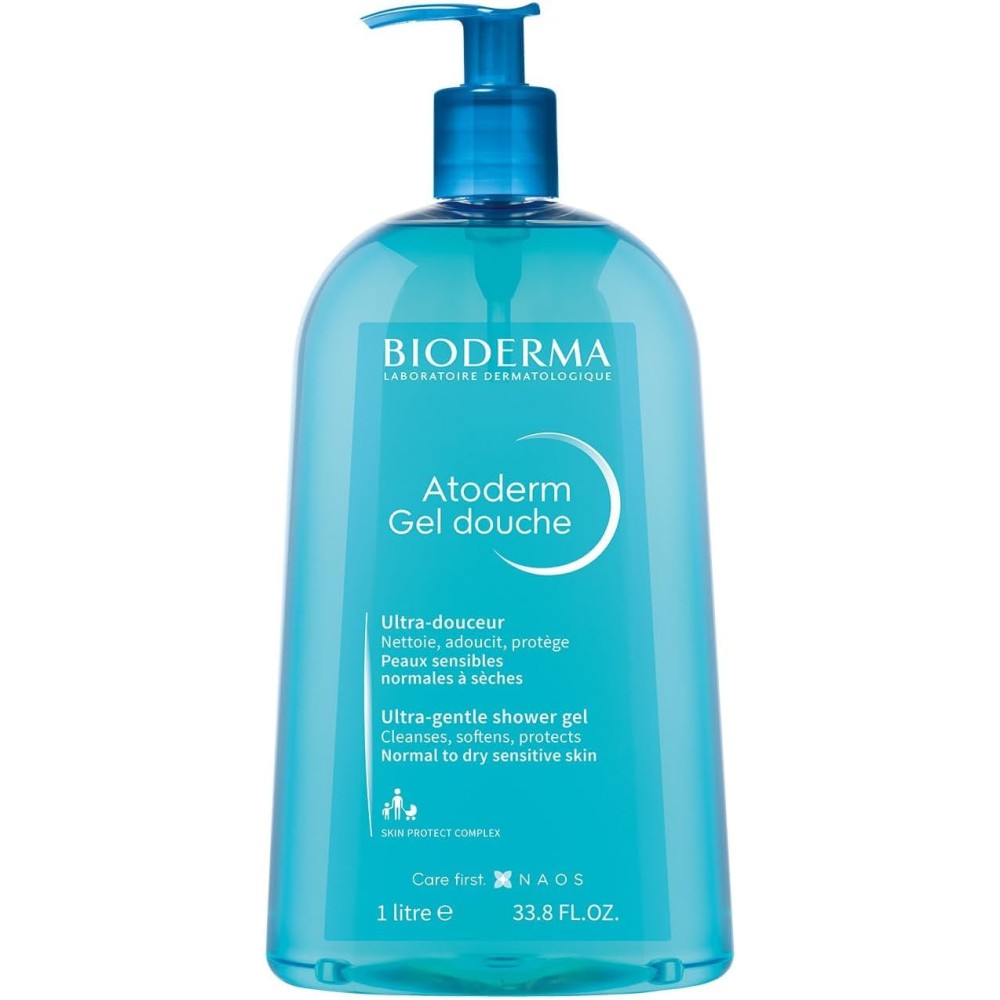 Bioderma Atoderm Ultra-Gentle Shower Gel – Soap-Free, Hydrating Care for Sensitive Skin, 1L