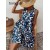 Women’s Boho Print Mini Dress – Sleeveless V-Neck Ruffle A-Line Beach Sundress