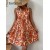 Women’s Boho Print Mini Dress – Sleeveless V-Neck Ruffle A-Line Beach Sundress