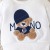 Casual Cartoon Bear Long Sleeve Tee & Navy Pants Set for Toddlers (3-24 Months)