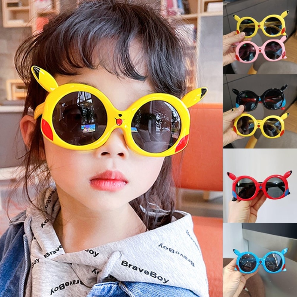 Kids Cartoon UV400 Sunglasses – Boys & Girls Round Frame Outdoor Sun Protection Eyewear