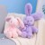 25cm Long Ears Bunny Plush Toy – Soft Rabbit Doll for Christmas & Birthday Gifts