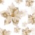 ORCHID M® 20-Piece Gold Poinsettia Artificial Flowers for Christmas Tree & Home Decor