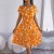 Chic Floral Pleated A-Line Dress for Women - Spring Summer Fashion