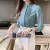 Women’s Long Sleeve Irregular Chiffon Button Shirt - Office Lady Style for Spring/Summer