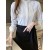 Women’s Long Sleeve Irregular Chiffon Button Shirt - Office Lady Style for Spring/Summer