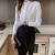 Women’s Long Sleeve Irregular Chiffon Button Shirt - Office Lady Style for Spring/Summer