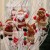 Christmas Tree Decorations, 4-Pack Santa Claus & Snowman Ornaments, Merry Christmas Pendants for Holiday Decor & Gifts