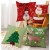 Christmas Pillow Covers, 4 PCS, 18"x18", Tree, Reindeer & Snowman Designs for Holiday Decor