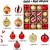 TBSITNS 40 Pcs Christmas Ball Set, Gold & Red Decorative Balls for Tree, Wedding, Home Party & Festival Decoration