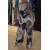 Women’s Printed Satin Two-piece Set - 3/4 Sleeve Top & Pants - Summer Fashion (S-XXL)