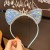 Glitter Cat Ear Headband with Quicksand Crown – Kids Fashion Party Hair Accessory