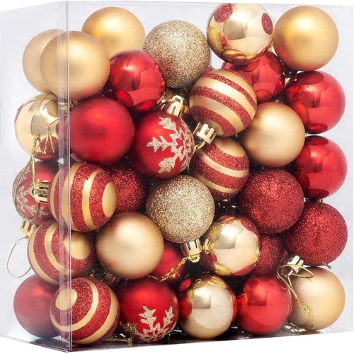 Christmas Ball Decoration Set - Baubles for Trees & Holiday Decor (C)  50PCS 4CM