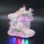 Disney Girls’ LED Light Sneakers – Breathable Princess Elsa Sports Shoes (Size 22-37)