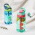 Cute Dinosaur Cartoon Straw Cup – 480ml Kids Outdoor Sports Water Bottle