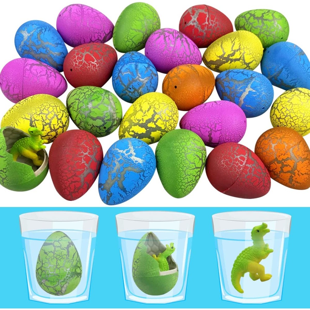 Dinosaur Eggs Grow in Water – Hatch Egg Science Kit for Kids, Easter Basket Stuffers 12PCS