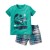 Summer Toddler Boys Clothes Suit - Green Dino Baby Boy Cotton 2PCS Set (6M-24M)