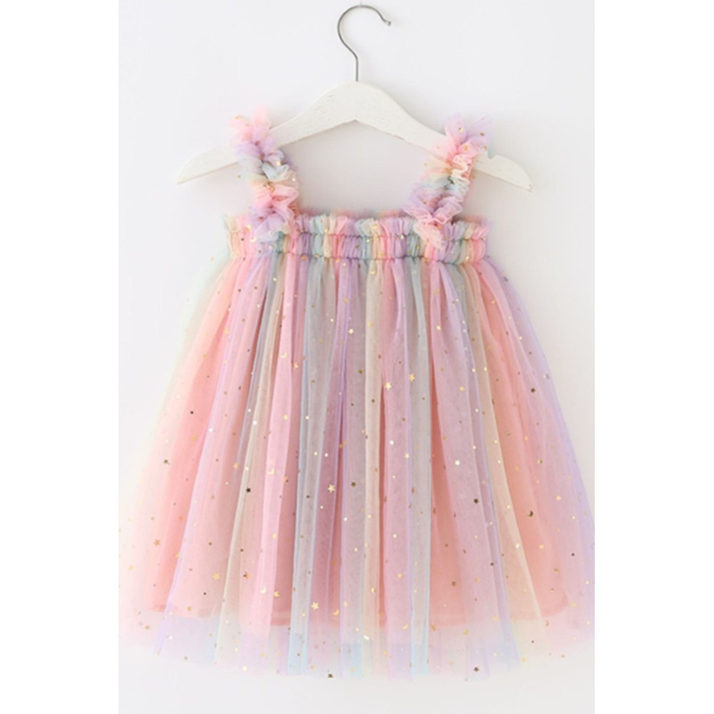 Toddler Girl Princess Dress Baby Rainbow Unicorn Tulle Costume(9m -5yrs)