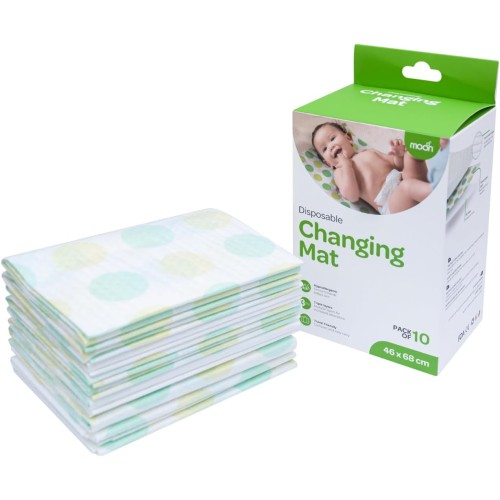 The Moon Brand Disposable Waterproof Changing Mats - Ultra-Absorbent, Leak-Proof (Pack of 10)