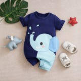 3D Elephant Cotton Baby Jumpsuit - Soft & Comfy for Newborns 0-18M