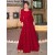 Elegant Red Sequins Midi Dress – Perfect for Formal Occasions and Evening Parties