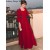 Elegant Red Sequins Midi Dress – Perfect for Formal Occasions and Evening Parties