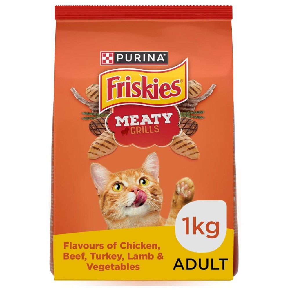 Friskies Purina Meaty Grill Cat Food – Seafood Flavor, 1kg Pack