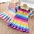 Spring Summer Turn-Down Collar Dress for Girls - Fashion Toddler Baby Clothing