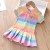 Spring Summer Turn-Down Collar Dress for Girls - Fashion Toddler Baby Clothing