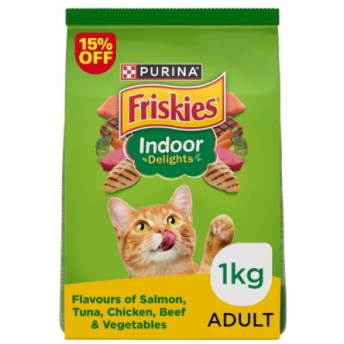 Purina Friskies Indoor Delights Cat Food – Special Offer (1kg)