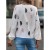 Elegant Feather Print Chiffon Blouse – Long Sleeve Women’s Stylish Casual Top