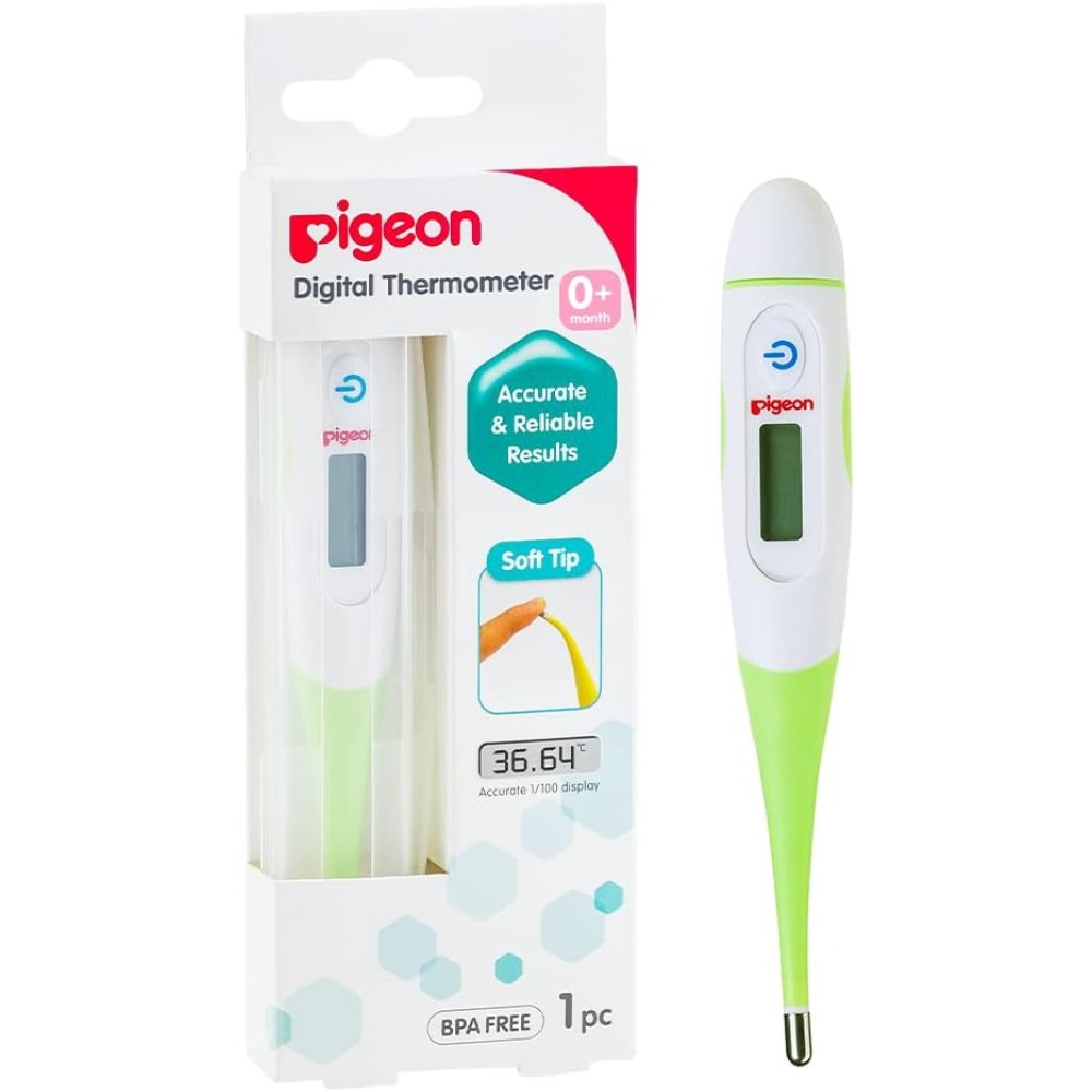 Pigeon Digital Thermometer for Babies – Flexible Soft Tip, High Accuracy