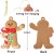 Gingerbread Man Christmas Tree Ornaments - Assorted 3 Inch Hanging Figurines 12PCS