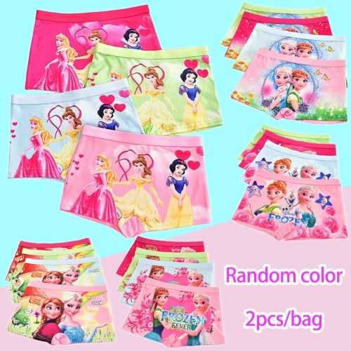 Cotton 2pcs Anna & Elsa Princess Girl Underwear – Cartoon Kids Panties for 2-7 Years