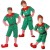 Christmas Elf Family Costume - Green Santa Claus Role-Playing Outfit for Men, Women, Boys, and Girls