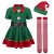 Christmas Elf Family Costume - Green Santa Claus Role-Playing Outfit for Men, Women, Boys, and Girls