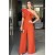 Elegant One-Shoulder Ruffle Jumpsuit for Women – Solid Color, Perfect for Spring & Summer Fashion