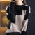 Women’s Patchwork Knit Warm Sweater – O-Neck Casual Thermal Pullover