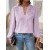 Luxury Lace Hollowed V-Neck Long Sleeve Shirt for Women – Elegant Office Blouse