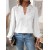 Luxury Lace Hollowed V-Neck Long Sleeve Shirt for Women – Elegant Office Blouse