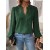 Luxury Lace Hollowed V-Neck Long Sleeve Shirt for Women – Elegant Office Blouse