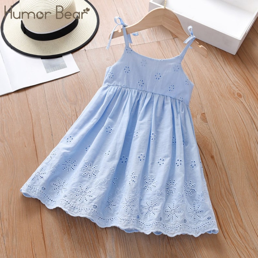 Humor Bear Summer Girls Lace Dress – Cute Princess Tutu Party Outfit (2T-6T)