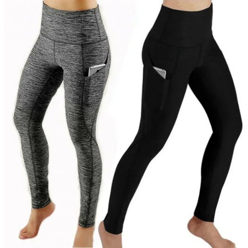 High Waist Fitness Leggings with Pockets – Quick-Dry Running Sweatpants for Women