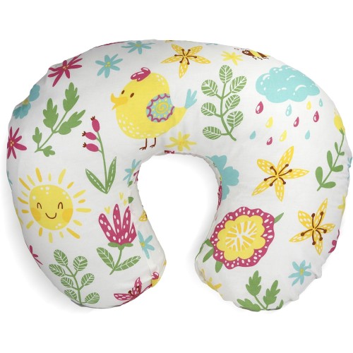 Kidz Klub Garden Bloom Nursing Pillow | Breastfeeding & Bottle Feeding Support | 100% Cotton | Washable Cover