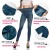 Faux Denim High Waist Leggings – Slim Fit Yoga Pants with Pocket Printing for Women