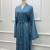 Elegant Open Satin Kimono Abaya for Women - Embroidered Eid & Ramadan Prayer Dress