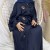 Elegant Open Satin Kimono Abaya for Women - Embroidered Eid & Ramadan Prayer Dress