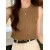 Korea Knitted Sleeveless Tank Top - Women’s O-Neck Casual Y2K Summer Blusa (One Size)